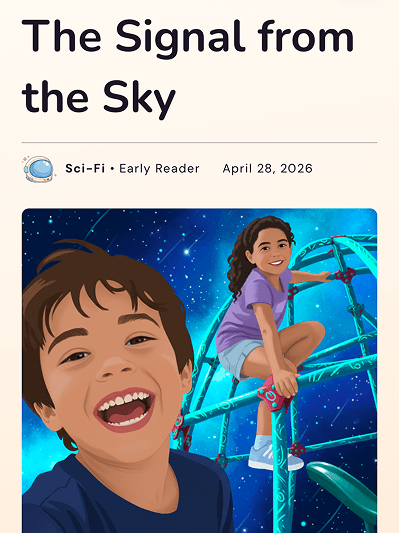 The Signal from the Sky story page in Teller Family