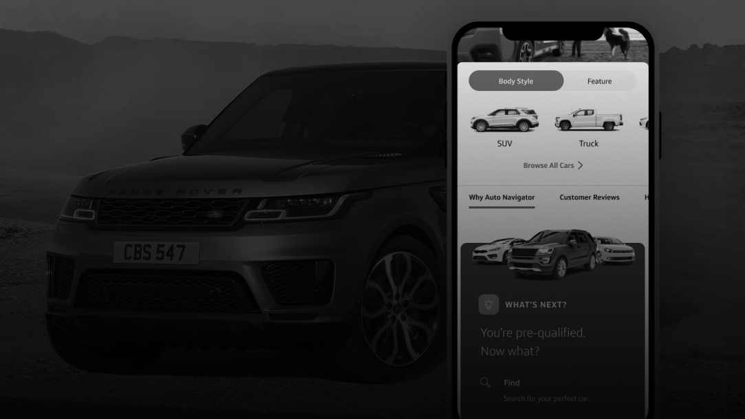 Capital One Auto Navigator redesign — hero
